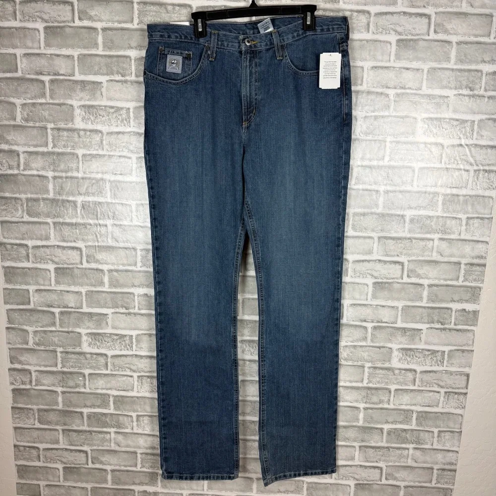 Cinch Silver Label Slim Fit Mid Rise Straight Leg Jeans 36 x36 MB98034001 Indigo